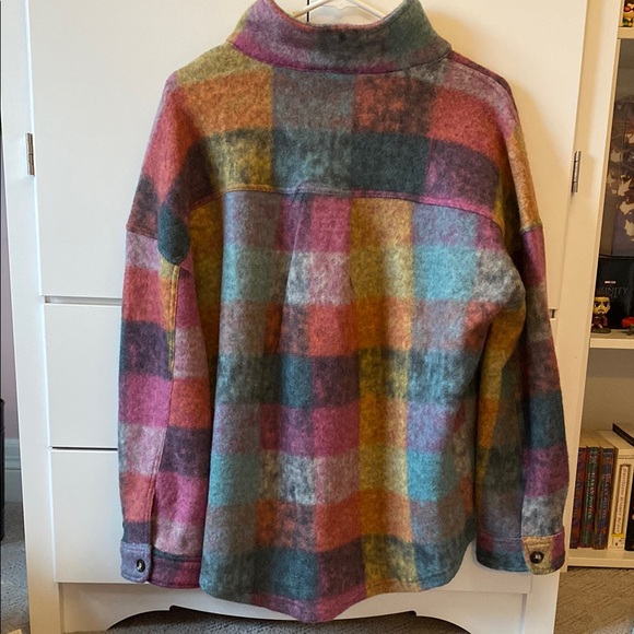 Buckle Lavender Multi Plaid Check Shacket - Picture 3 of 4